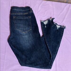KanCan Skinny Distressed Bottom Jeans